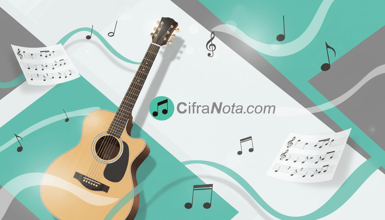 teoria musical para iniciantes com notas musicais e violão