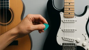 exercicios de palhetada para violao e guitarra em destaque visual do CifraNota